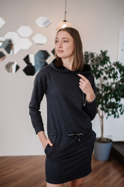 Купить Платье П 782 (меланж темно-синий) на Неженке